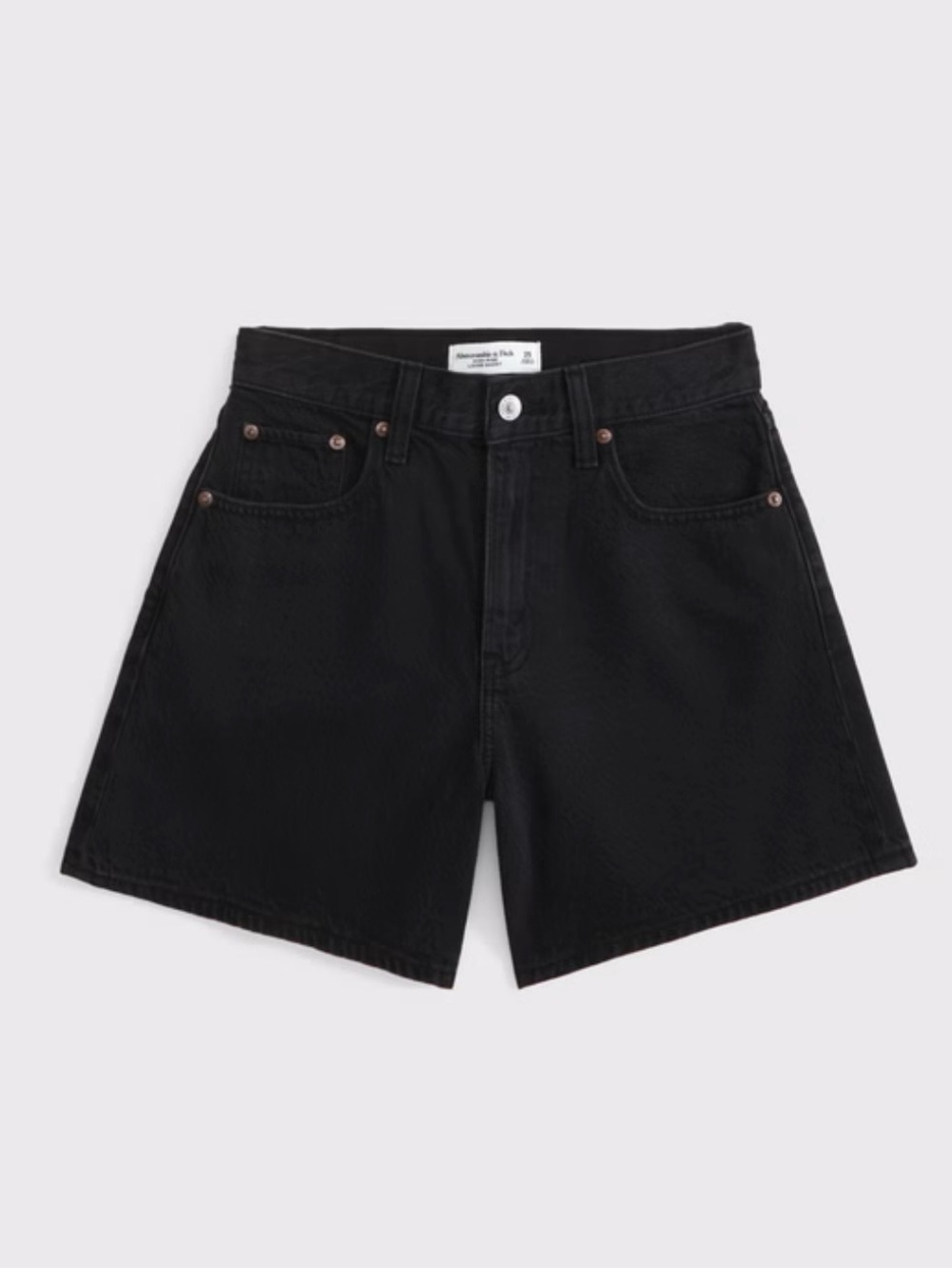 Abercrombie - Black high rise loose short